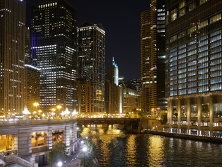 Fototapeta na wymiar Chicago - Nacht