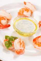 shrimps with sauce
