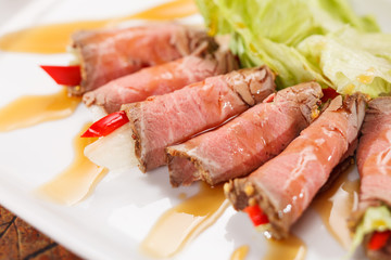 meat roll with cheese