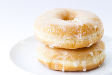 Sugary donut isolated