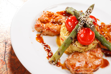 meat with vegetables