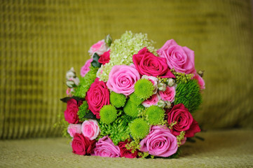 Brides pink roses