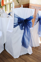 Blue chair cover