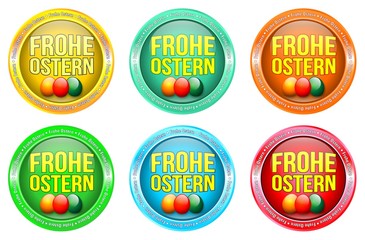 Frohe Ostern - Button Set