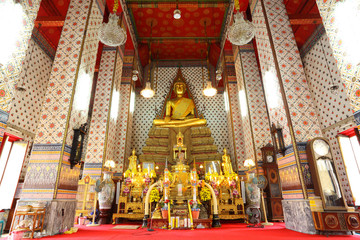 The beautiful Buddha in ancient temple over 200 years
