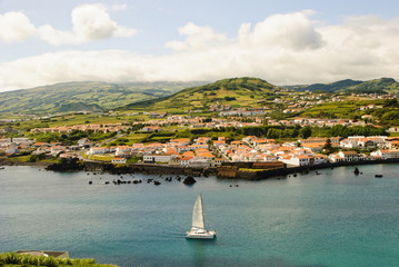View to Horta, biggest city of Faial island, Azores - 43545742