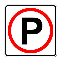 Parking traffic sign