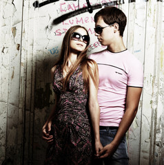 Fashionable young couple