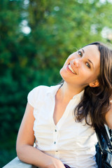 Portrait of a beautiful young businesswoman outdoors