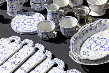Porcelain set on sale at Aachen flea market