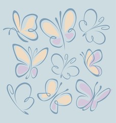 Butterfly design elements