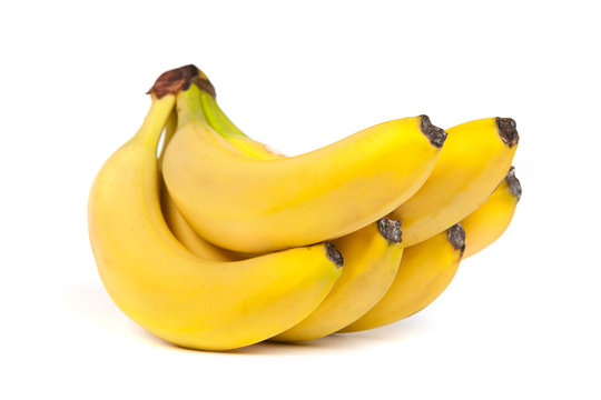 A bunch of bananas isolated