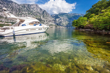 A small bay with boat