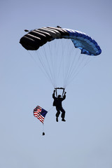 Silhouette Of Skydiver