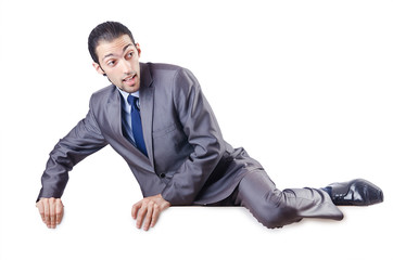 Businessman isolated on the white background