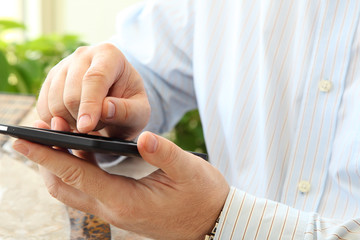 Close up of Man Calling by Phone