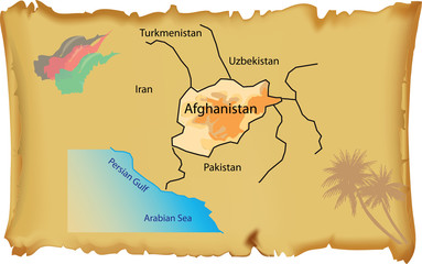 Fototapeta premium Map of Afghanistan