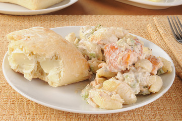Salmon past salad