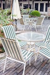 chair in coffee bar outdoor