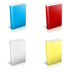 Blank book on white background..