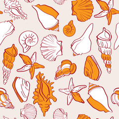 seamless background underwater tropical fauna