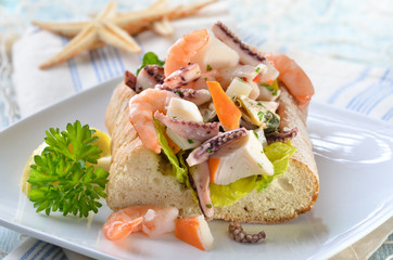 Leckerer Meeresfrüchtesnack