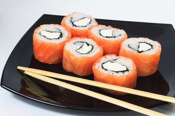 Various kinds of sushi and sashimi