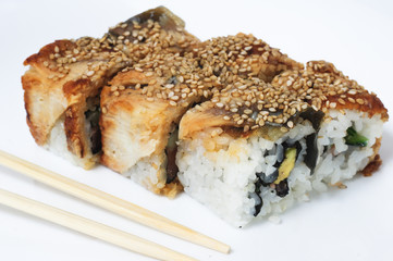 Various kinds of sushi and sashimi