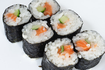 Various kinds of sushi and sashimi