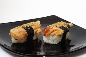 Various kinds of sushi and sashimi
