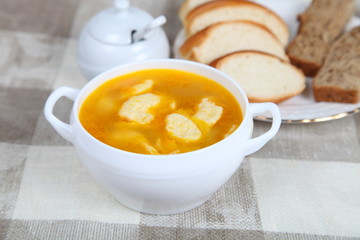 Soup with dumplings
