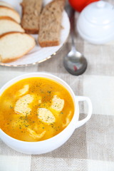 Soup with dumplings