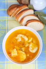 Soup with dumplings