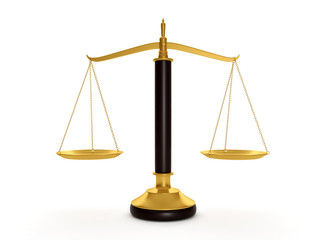 3d illustration: Scales to determine the weight of things