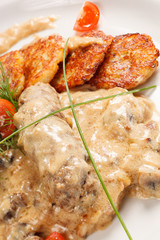 potato pancakes with meat