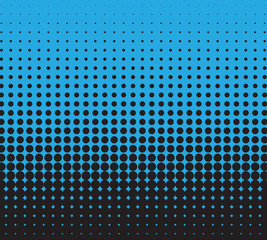 Halftone blue and black, vector background for you design