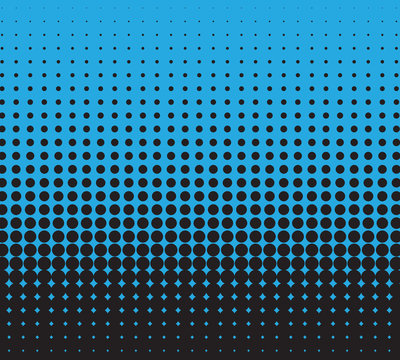 Halftone blue and black, vector background for you design