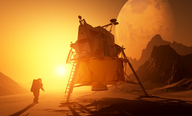 Astronaut and moonwalker © Kovalenko Iurii
