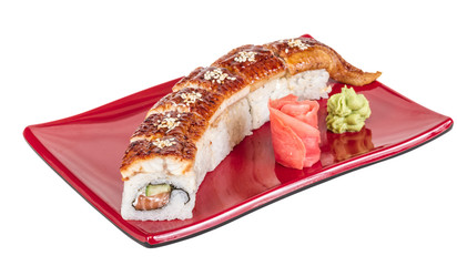 Japanese traditional Cuisine - Maki Roll with Cucumber , Cream C