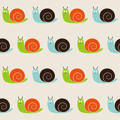 Seamless snails pattern