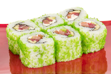 Tobiko Spicy Maki Sushi - Hot Roll with various type of Tobiko (