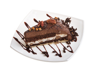 Piece of chocolate cake
