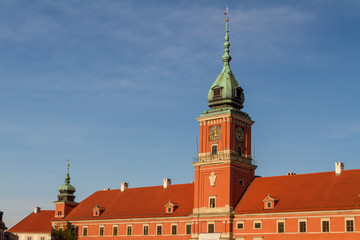 Fototapeta premium Warsaw, Poland. Old Town - famous Royal Castle. UNESCO World Her