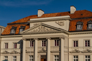 City center of Warsaw, Poland