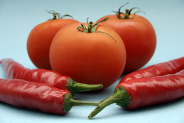 Tomato and paprika