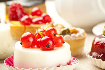 small beautiful red fruit pastry