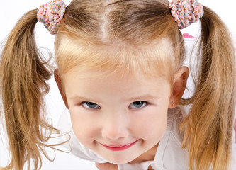 Portrait of cute smiling little girl