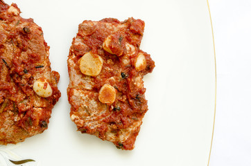 delicious pork steak