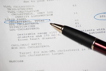 Fototapeta premium Focus on cholesterol