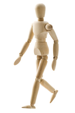 歩く木製の人形